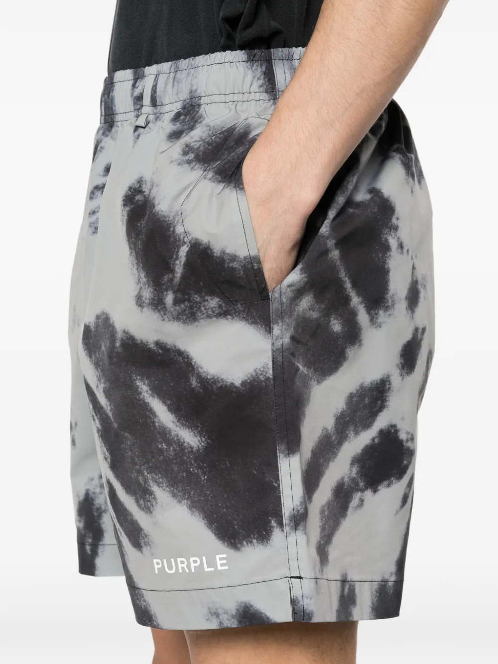 Purple Brand Shorts met tie-dye Grijs