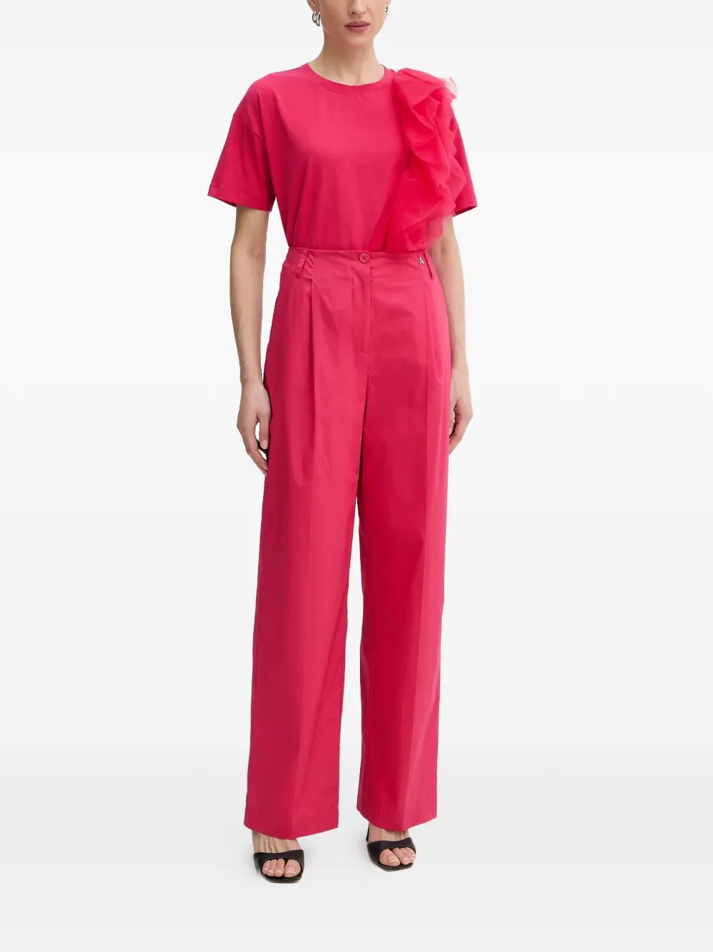  Twinset Pleated Wide-leg Trousers - Pink 