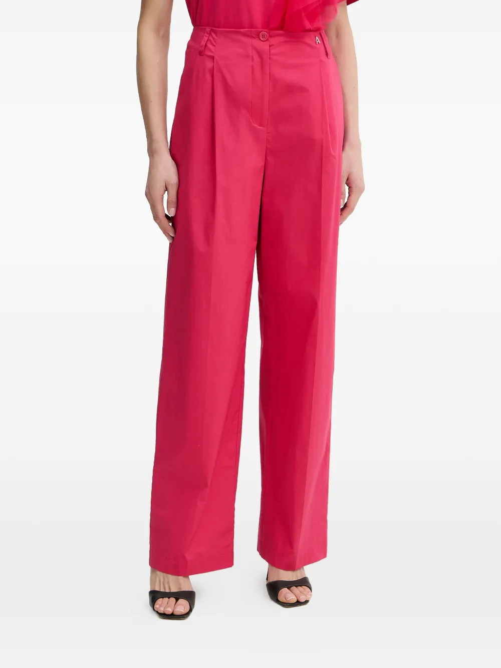 TWINSET pleated wide-leg trousers - Rosa