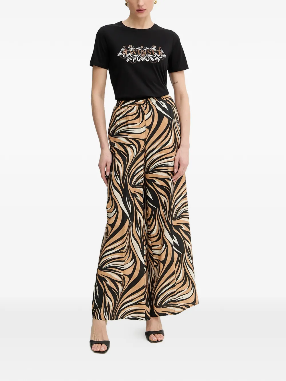 TWINSET T-shirt met bloemenpatroon Zwart