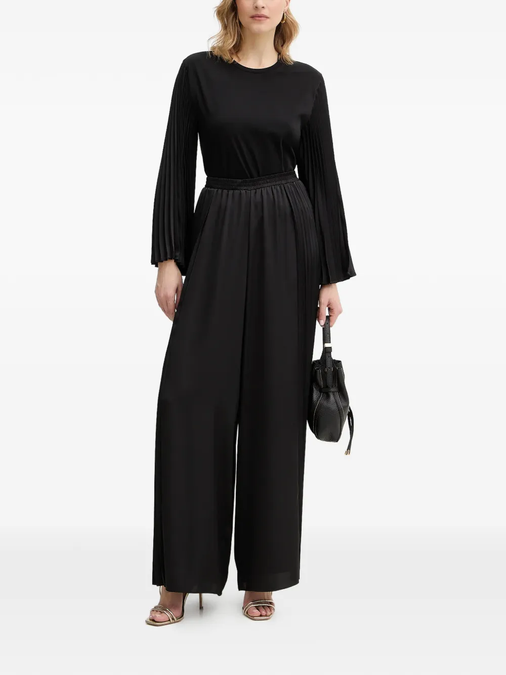  Twinset Pleated-sleeve Blouse - Black 