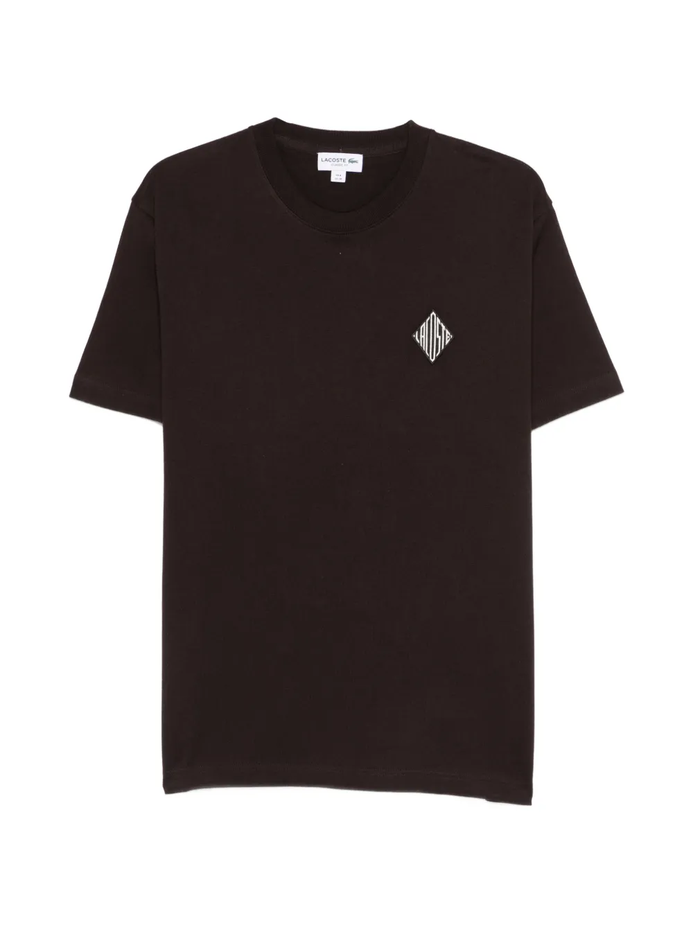 Lacoste logo-patch T-shirt - Braun