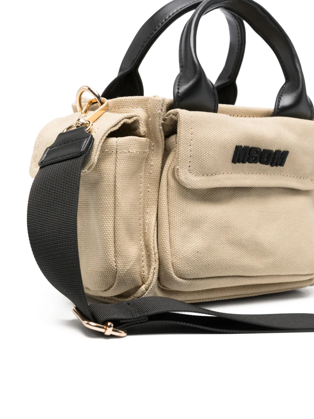  Msgm Kids Mini Flap-pocket Tote Bag - Neutrals 