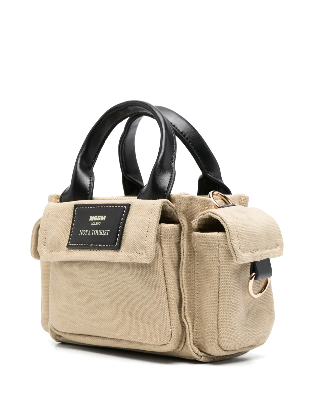  Msgm Kids Mini Flap-pocket Tote Bag - Neutrals 