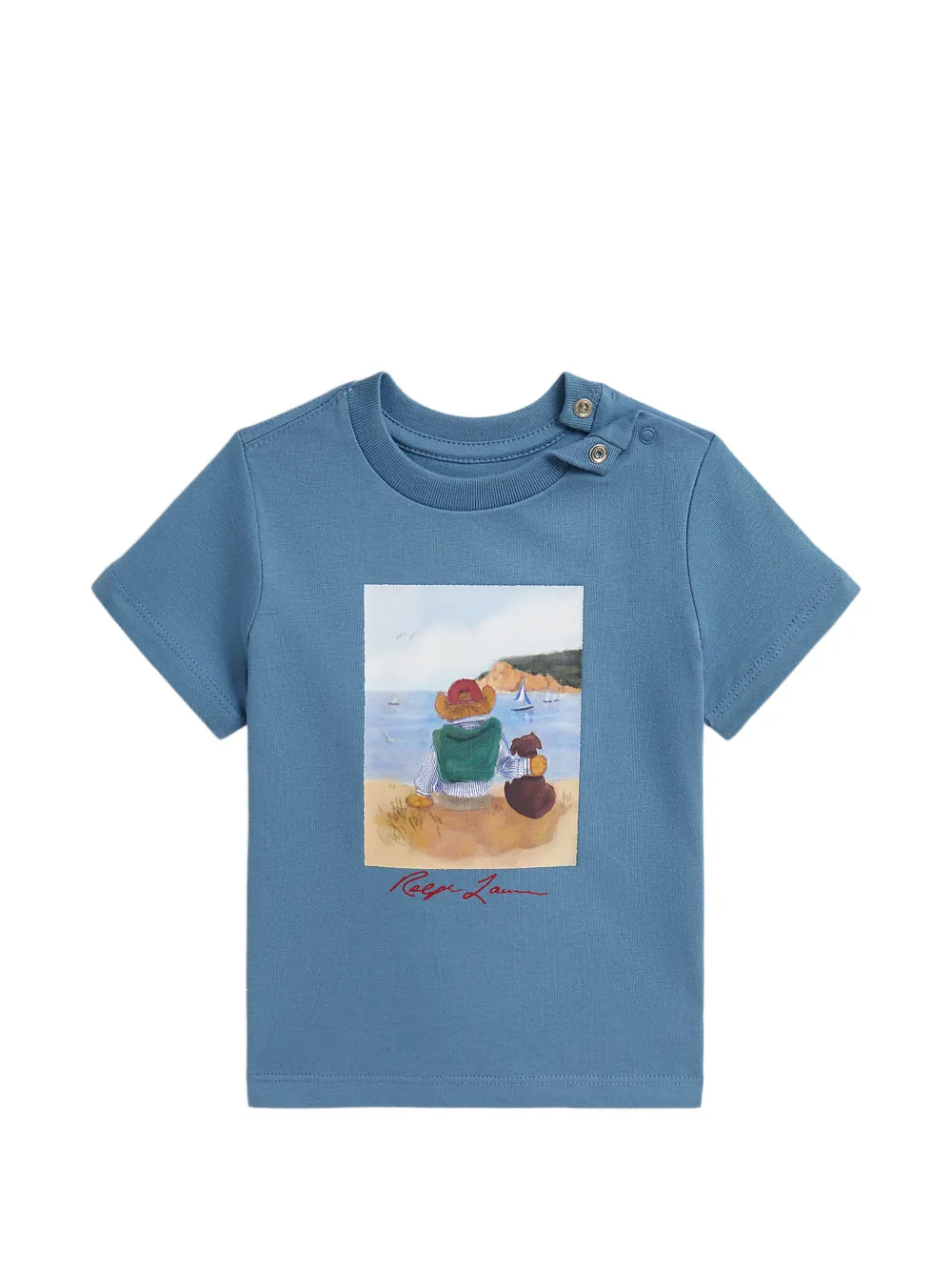 POLO RALPH LAUREN KIDS bear graphic T-shirt - Blu