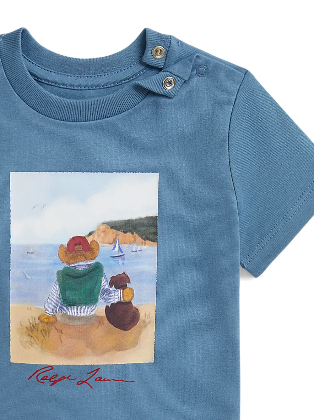 POLO RALPH LAUREN KIDS T-shirt met beerprint Blauw