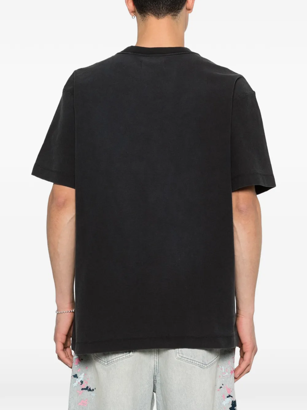 Purple Brand Cube T-shirt met textuur Zwart