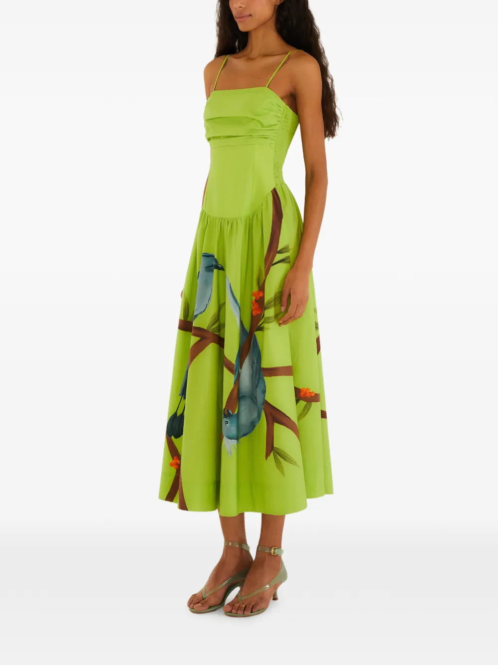 FARM Rio printed strap dress - Verde