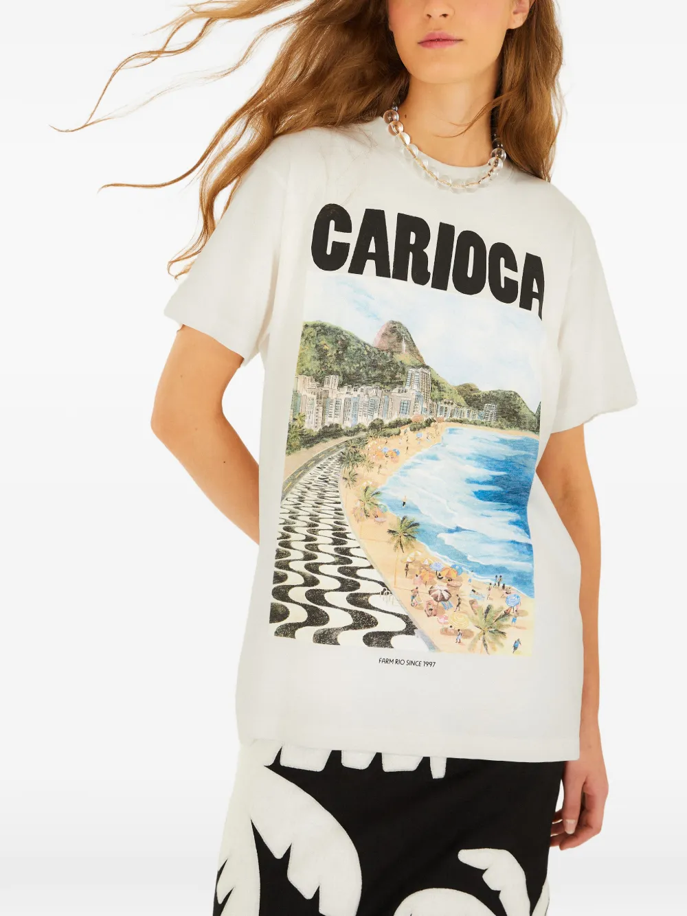 FARM Rio graphic-print T-shirt - Bianco