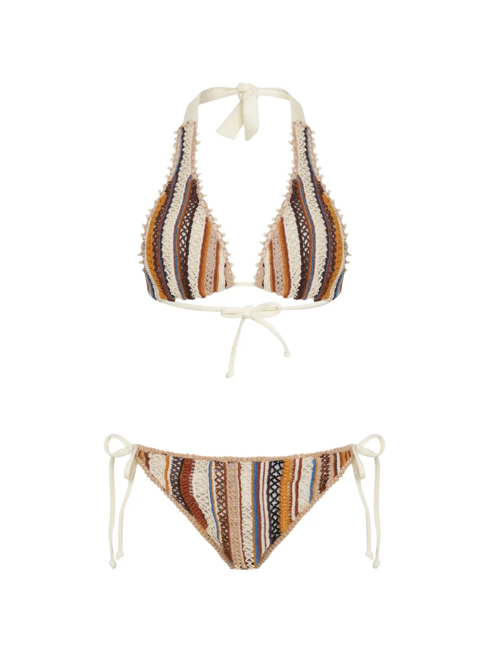 Amir Slama striped fringed beachwear - Toni neutri