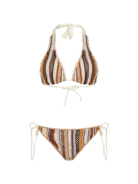 Amir Slama striped fringed beachwear