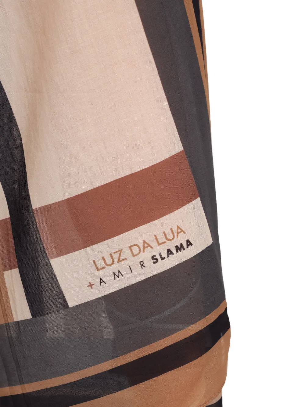 Amir Slama Geknoopte gestreepte rok Beige