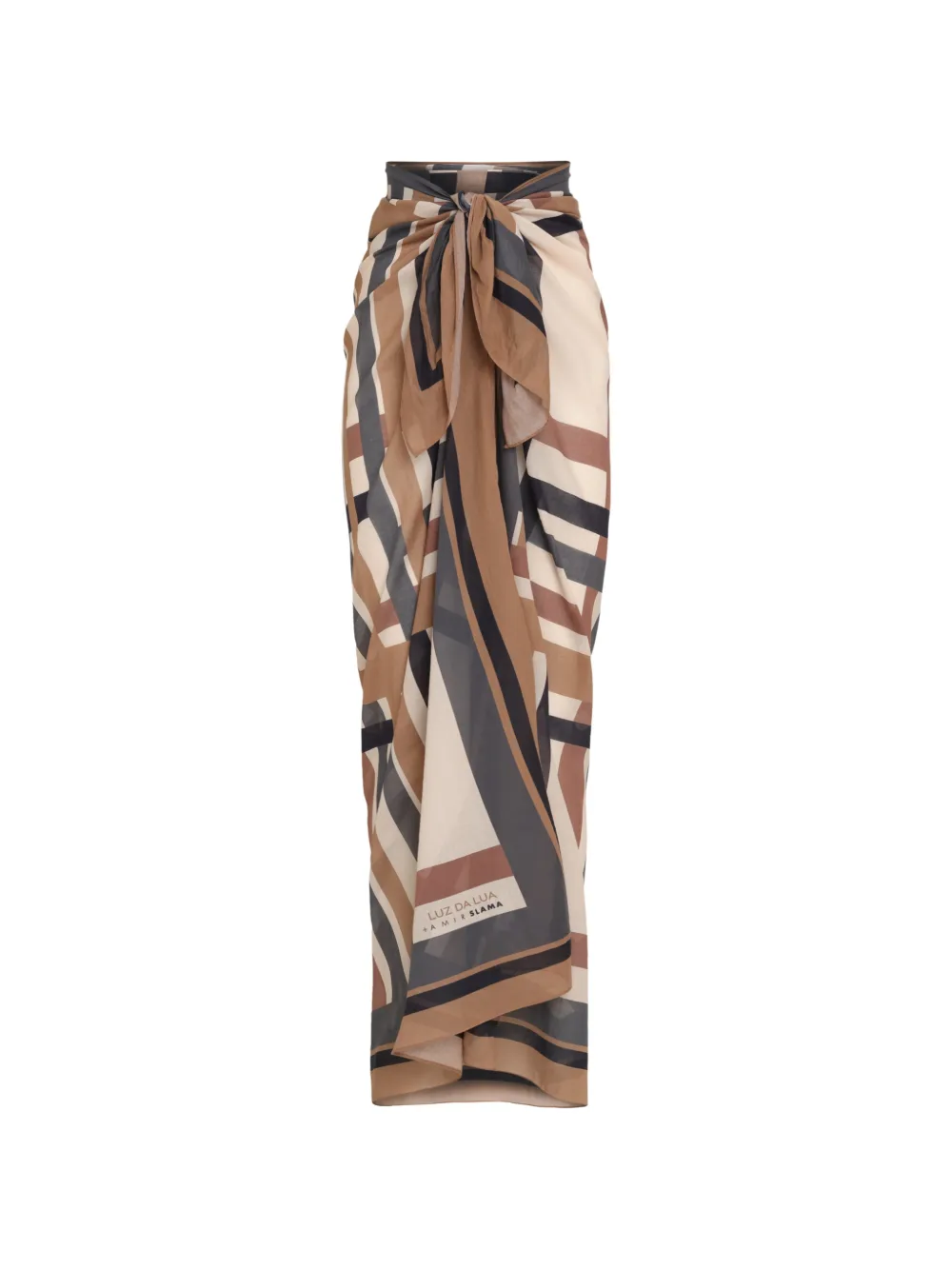 Amir Slama knotted striped skirt - Nude