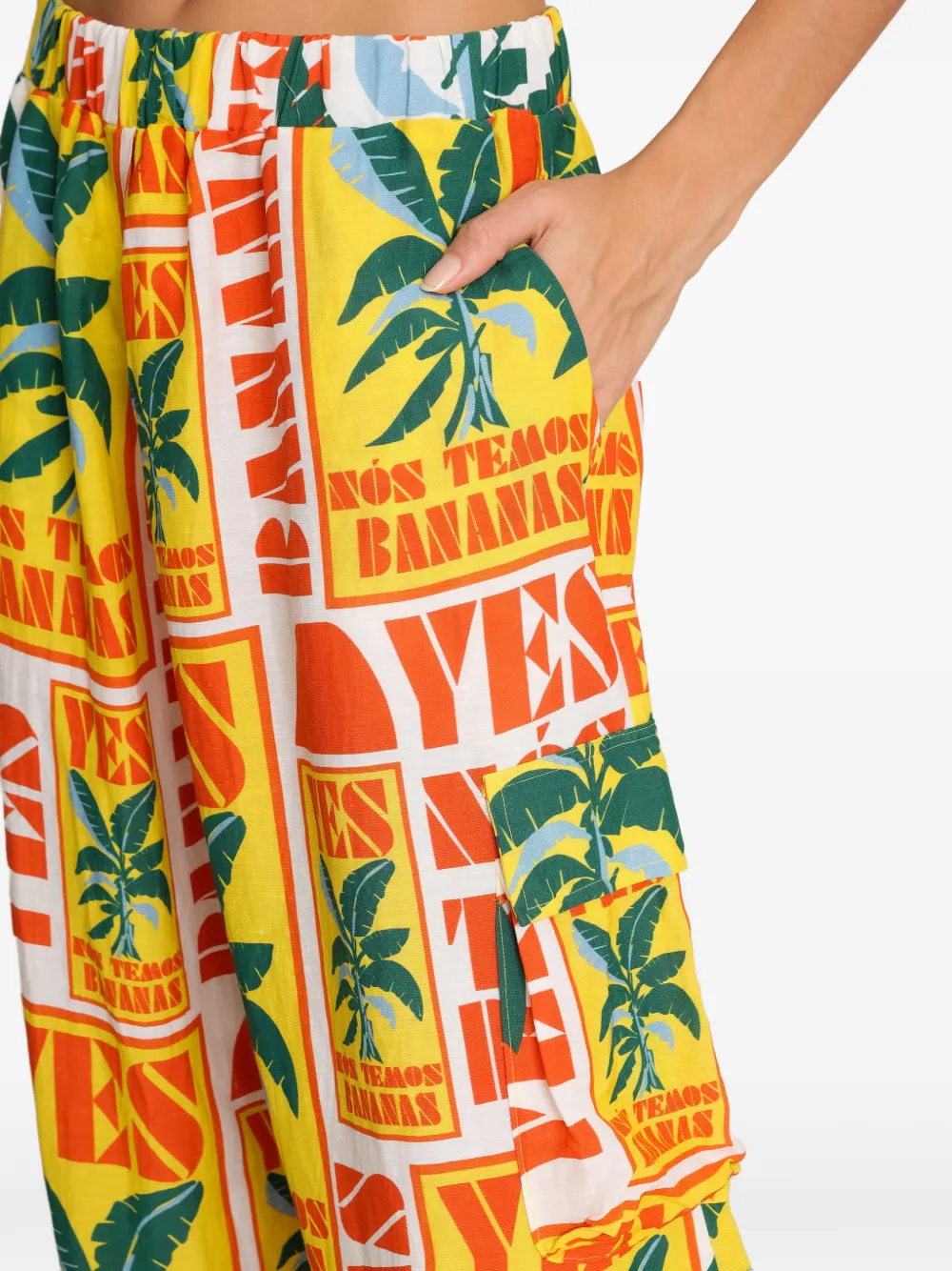 Amir Slama Broek met print Geel