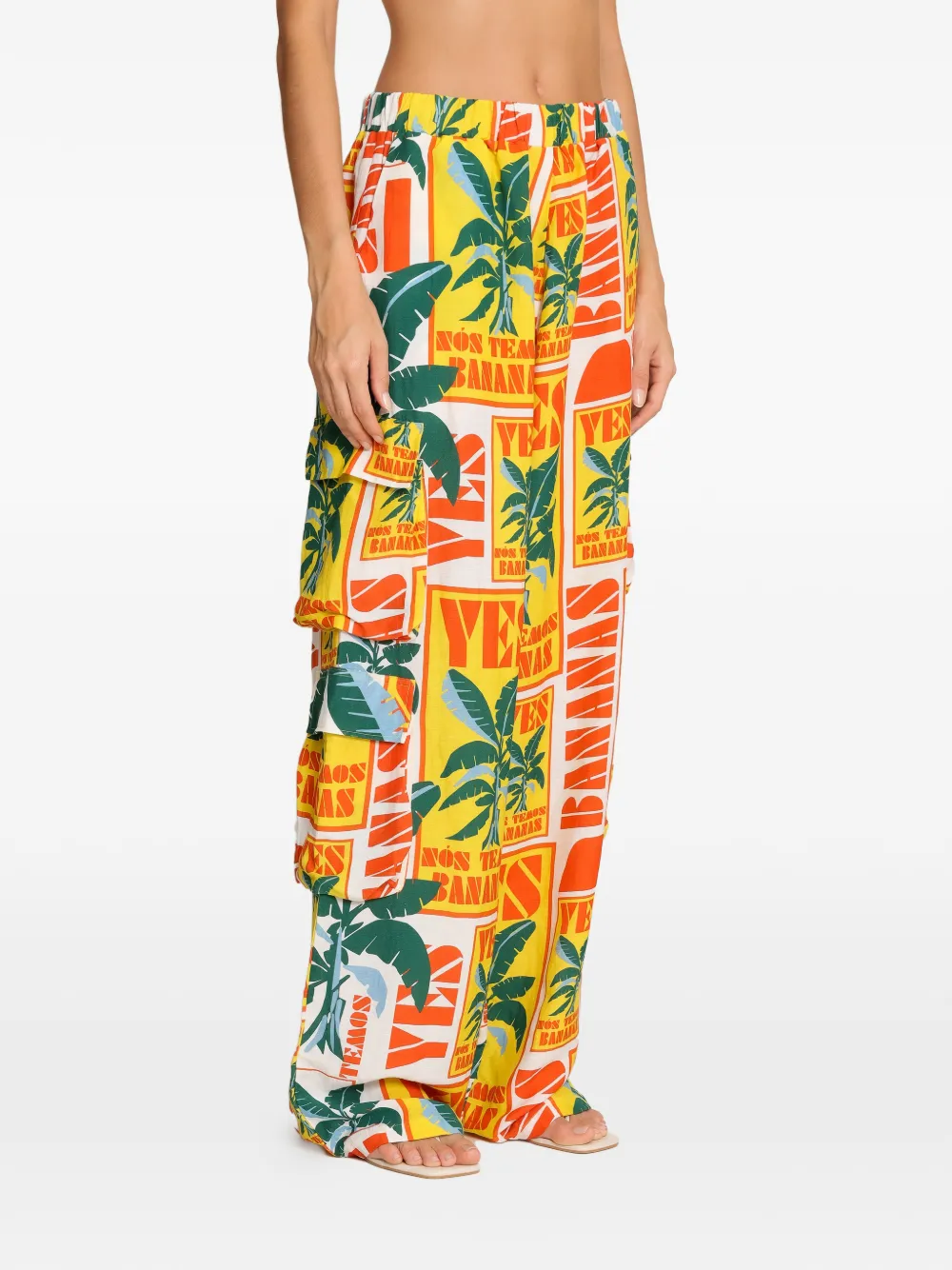 Amir Slama Broek met print Geel