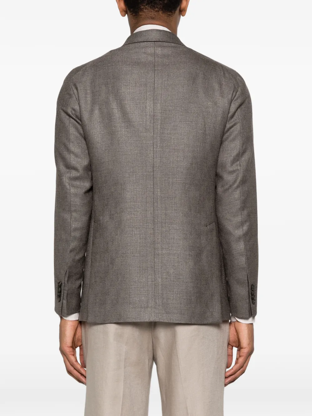Tagliatore Jack met gekerfde revers en twee knopen Bruin