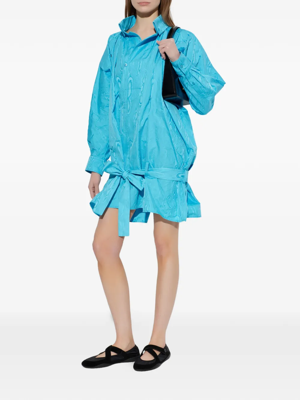 tie-detail ruffled dress