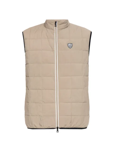 Ea7 Emporio Armani quilted logo-patch gilet