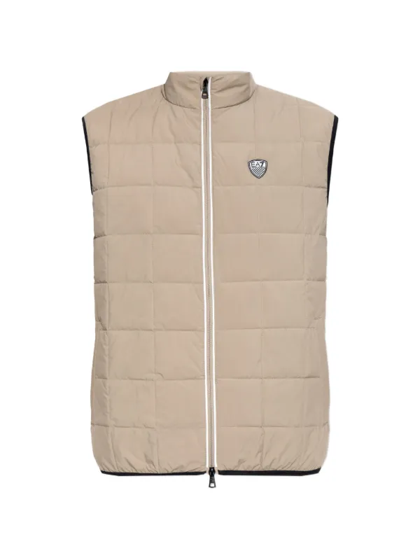 Ea7 Emporio Armani キルティング ベスト | ニュートラル | FARFETCH JP