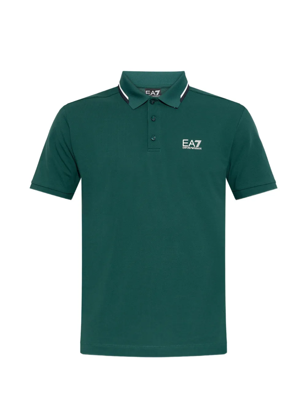 Ea7 Emporio Armani logo-print polo shirt - Verde