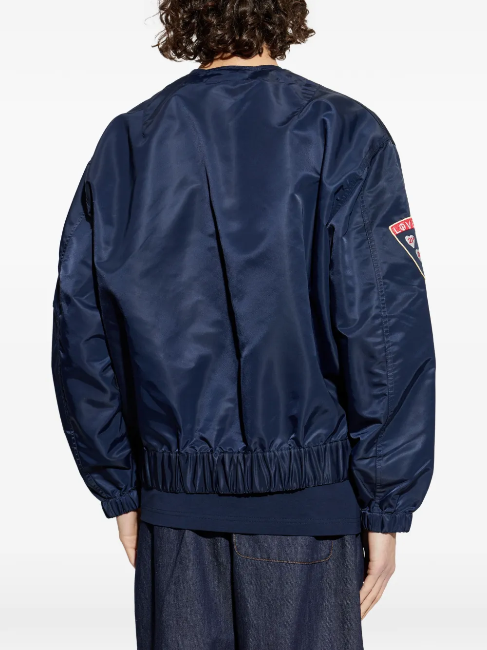 Kenzo Bomberjack met logopatch Blauw