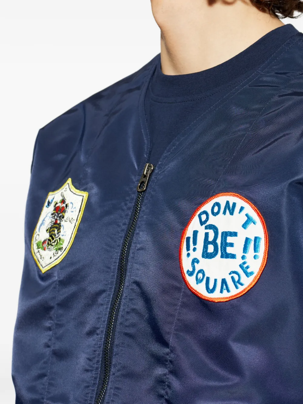 Kenzo Bomberjack met logopatch Blauw
