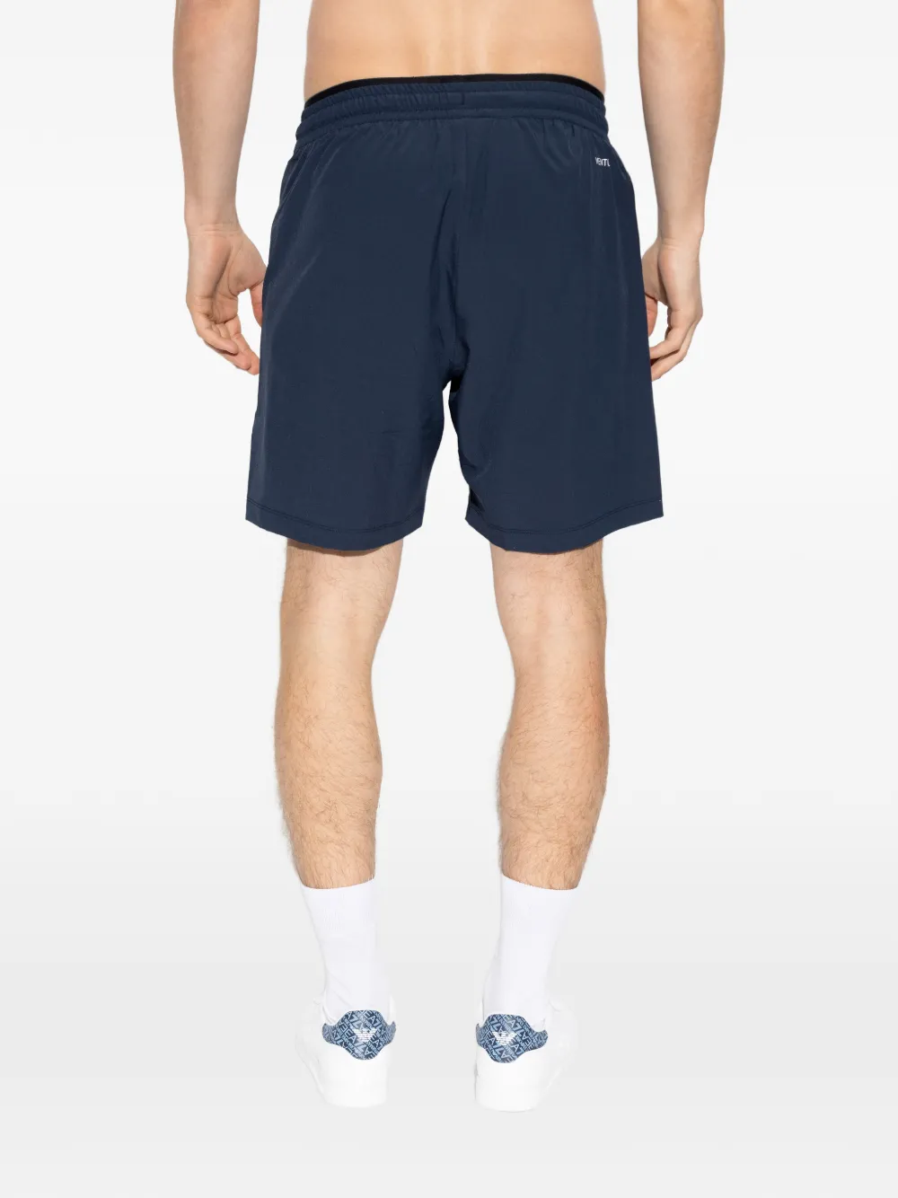 Ea7 Emporio Armani Shorts met logoprint Blauw