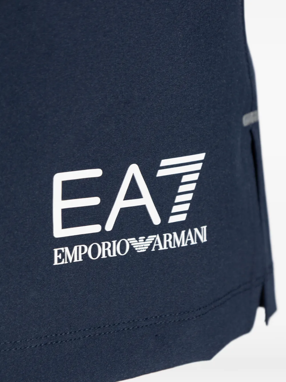 Ea7 Emporio Armani Shorts met logoprint Blauw