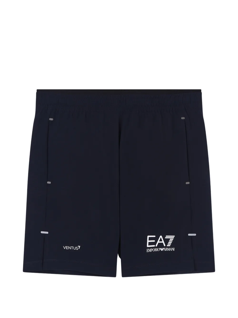 Ea7 Emporio Armani logo-print shorts - Blu