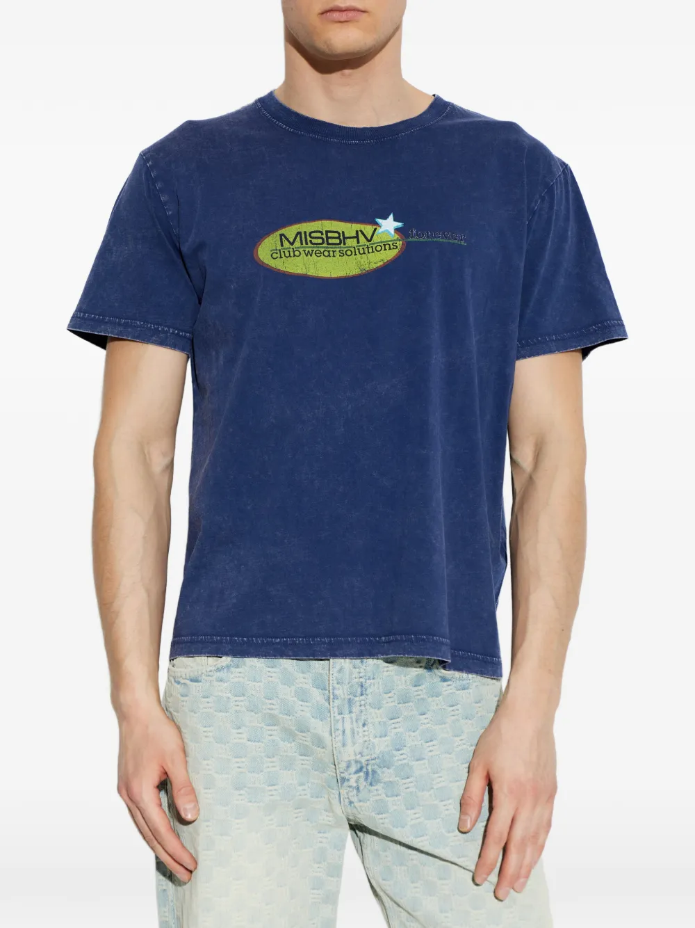 MISBHV T-shirt met grafische print Blauw