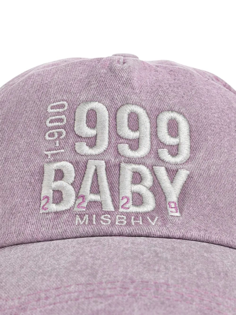  Misbhv Embroidered Distressed Cap - Pink 