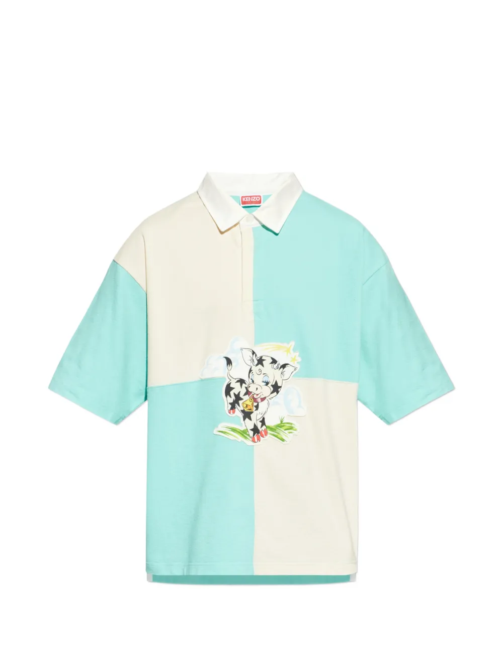 Kenzo cartoon polo shirt - Blu