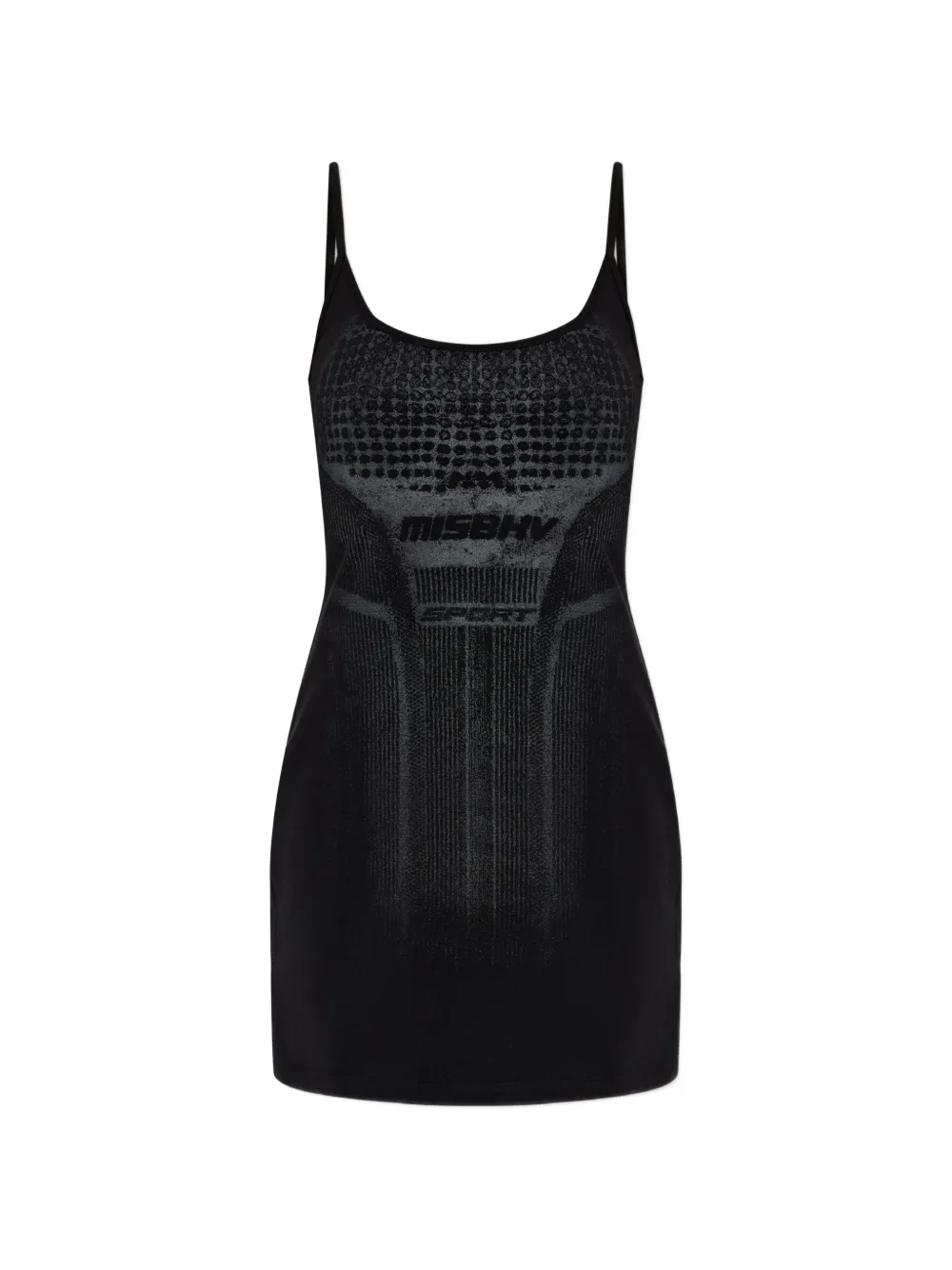 MISBHV logo-detail mini dress - Nero
