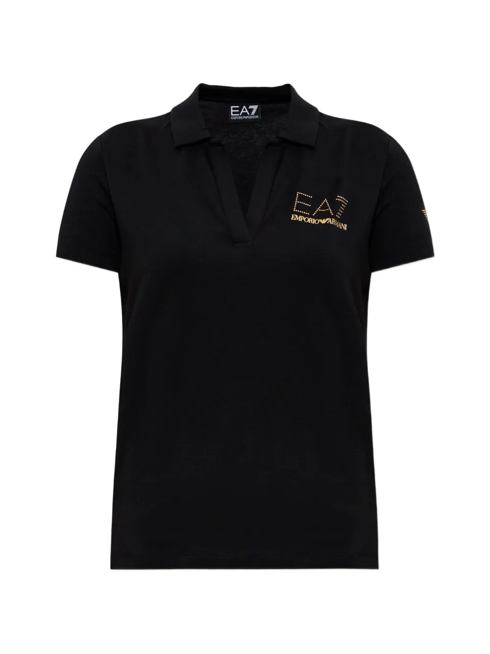 Ea7 Emporio Armani V-neck logo-detail top - Nero