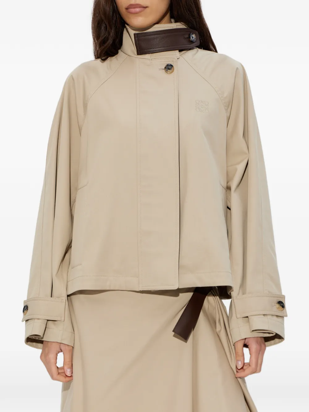  Loewe Button Cotton Jacket - Neutrals 