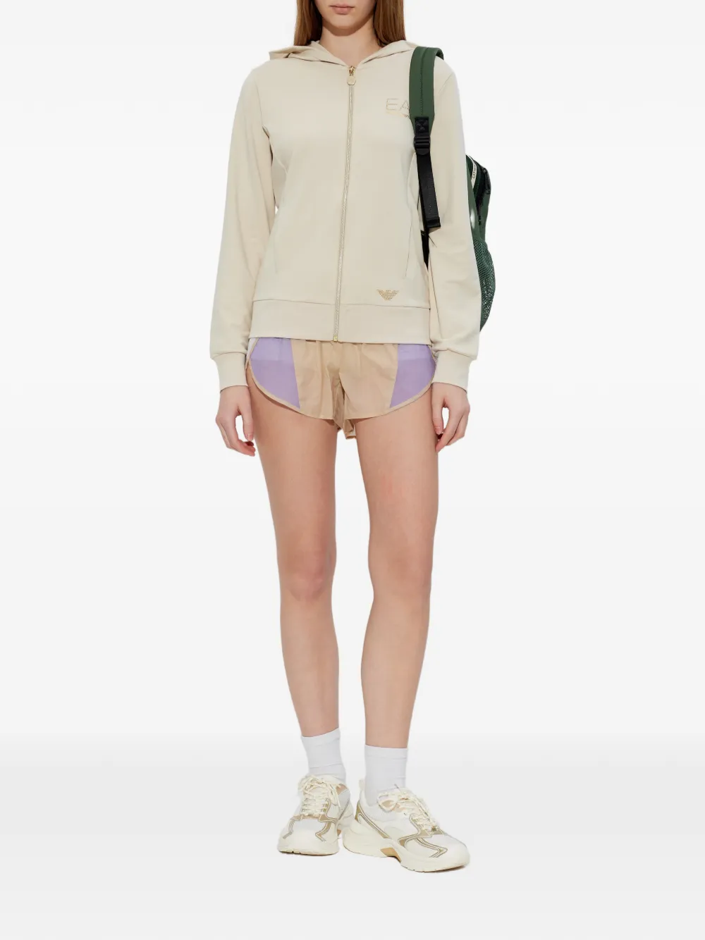 Logo-Patch Colour-Block Shorts