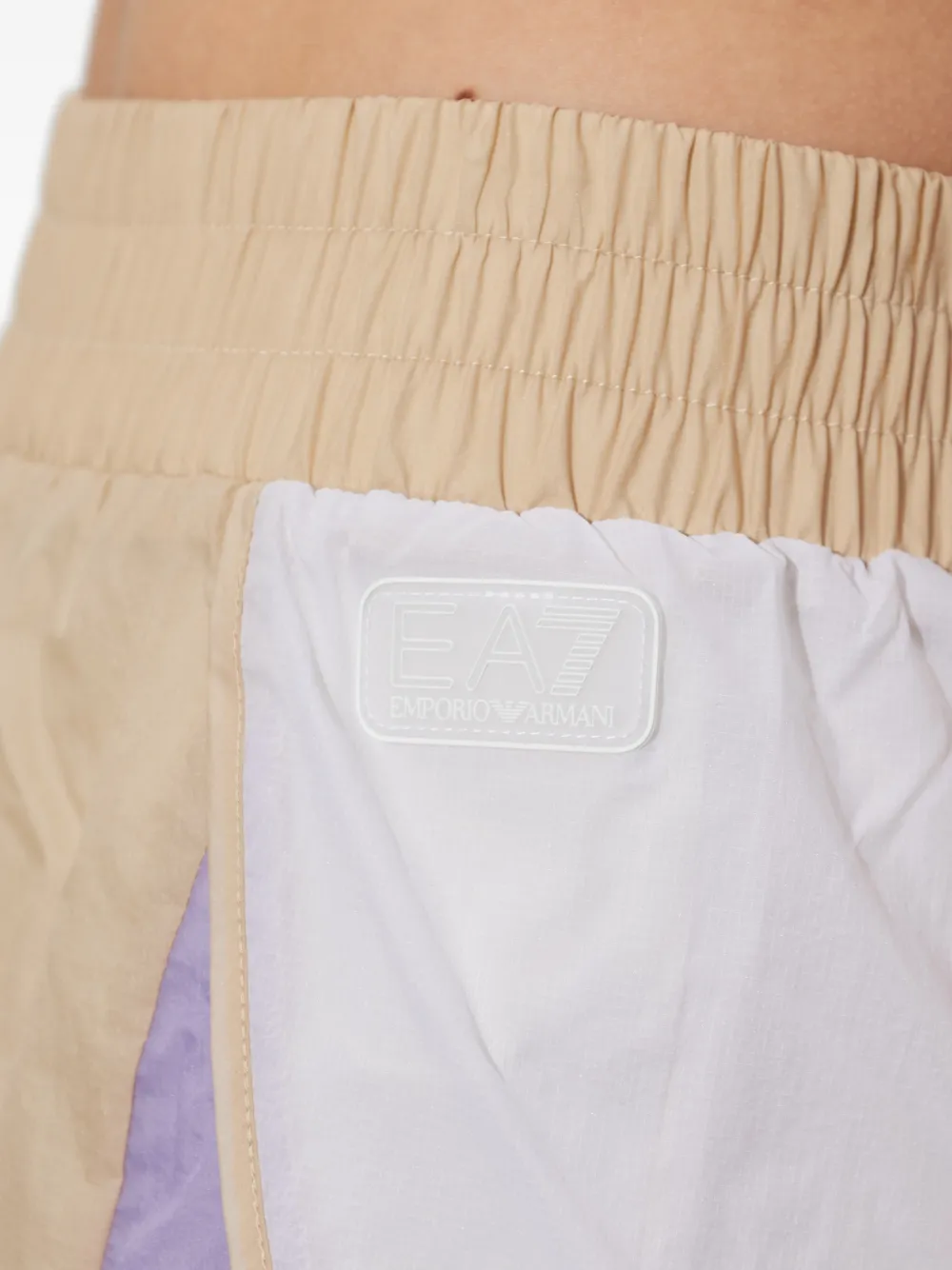 Logo-Patch Colour-Block Shorts