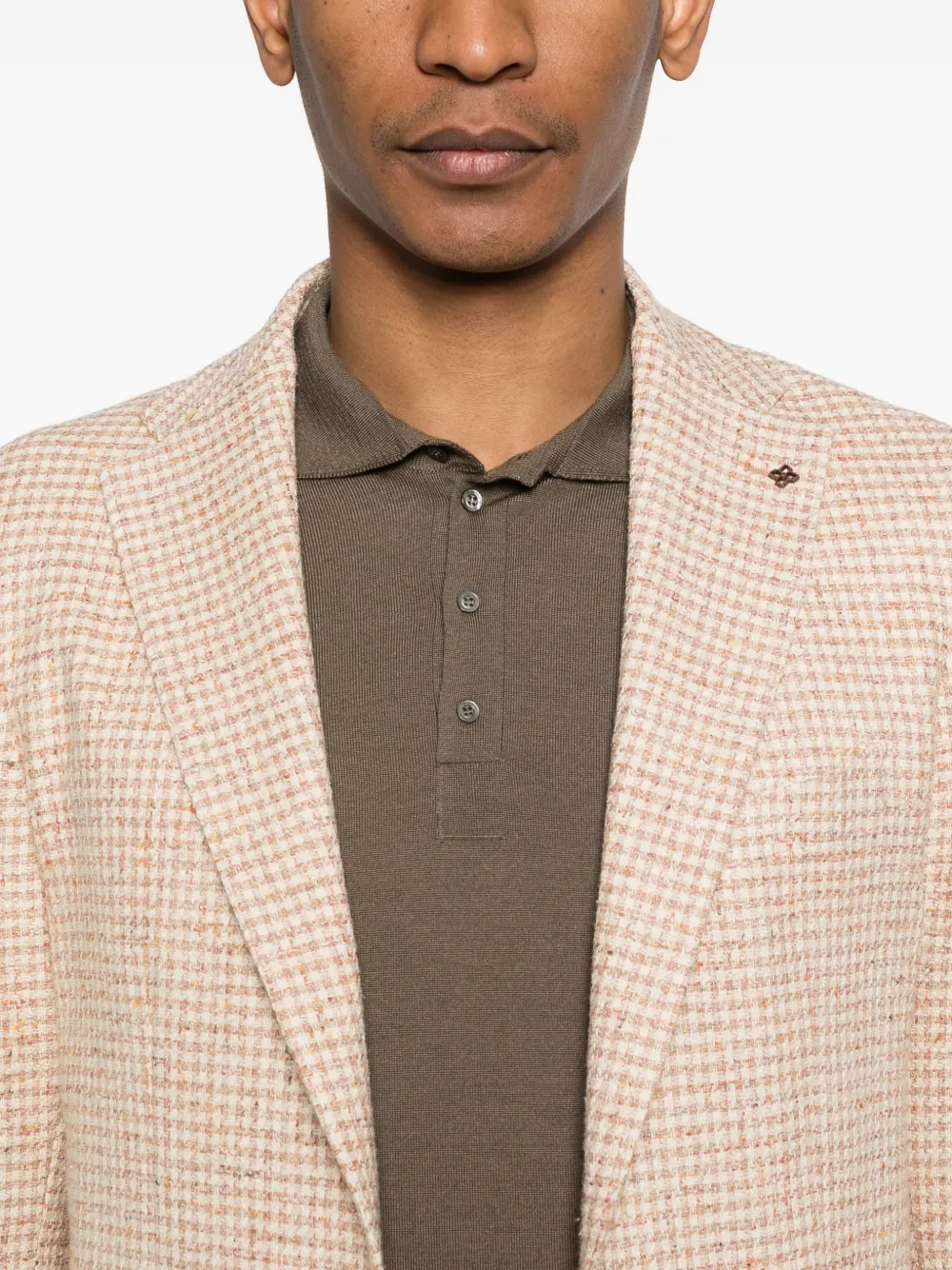 Tagliatore Blazer met knopen en patroon Beige