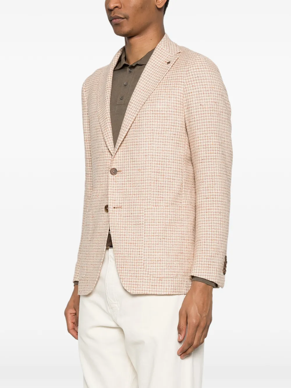 Tagliatore Blazer met knopen en patroon Beige