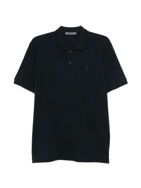 Corneliani logo-patch polo shirt