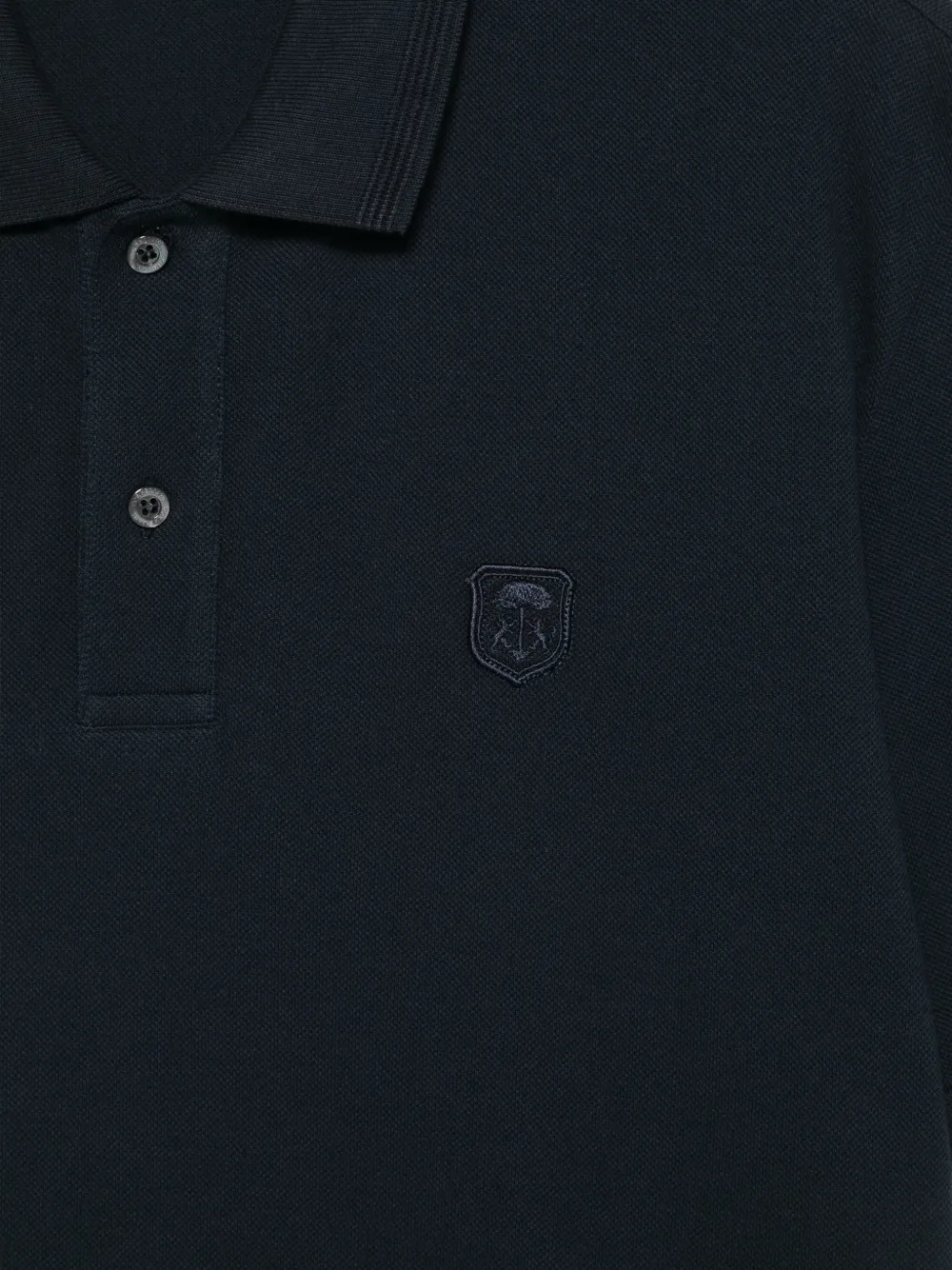 Corneliani Poloshirt met logopatch Blauw