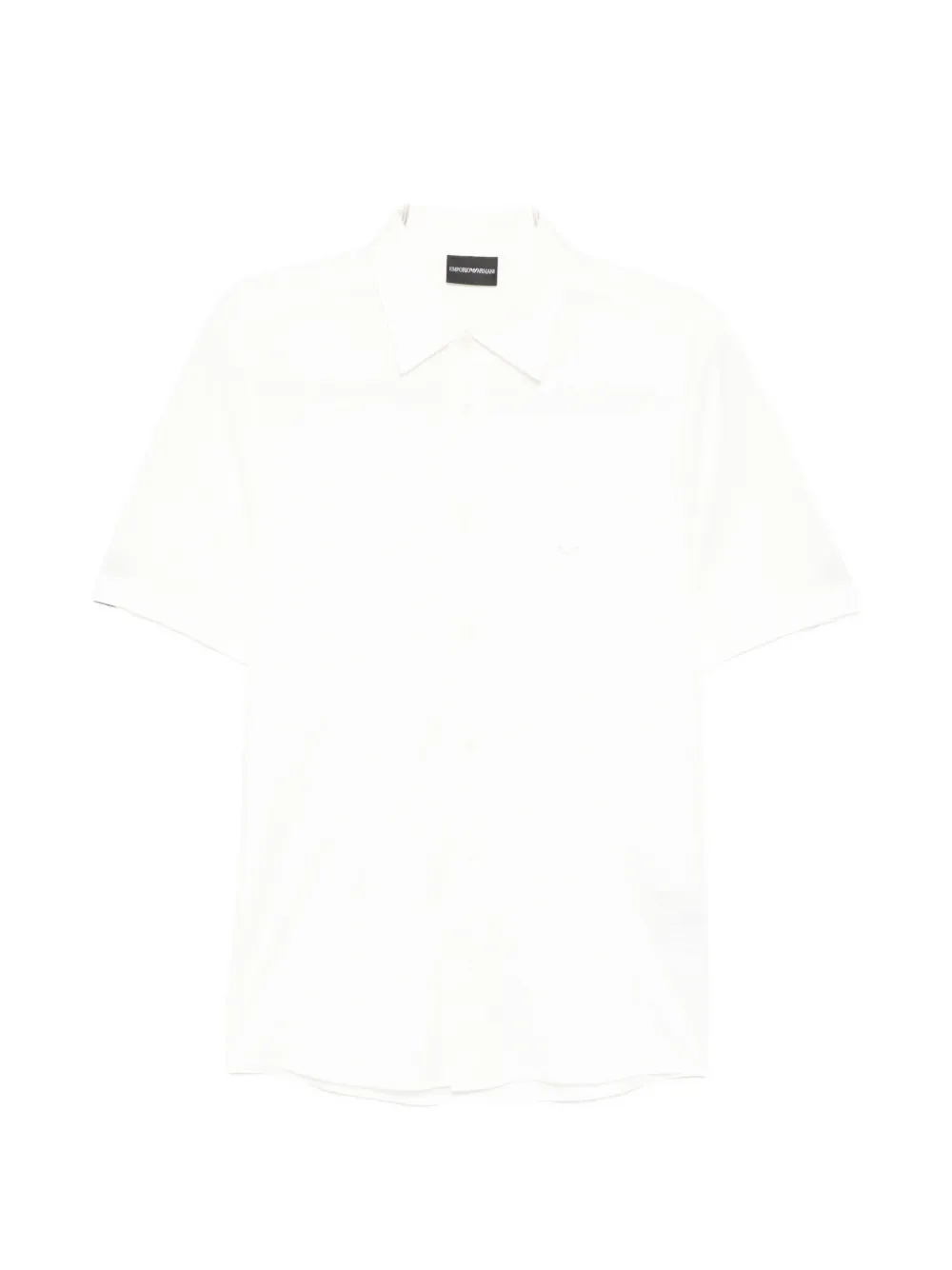 Emporio Armani logo-embroidered shirt - Blu
