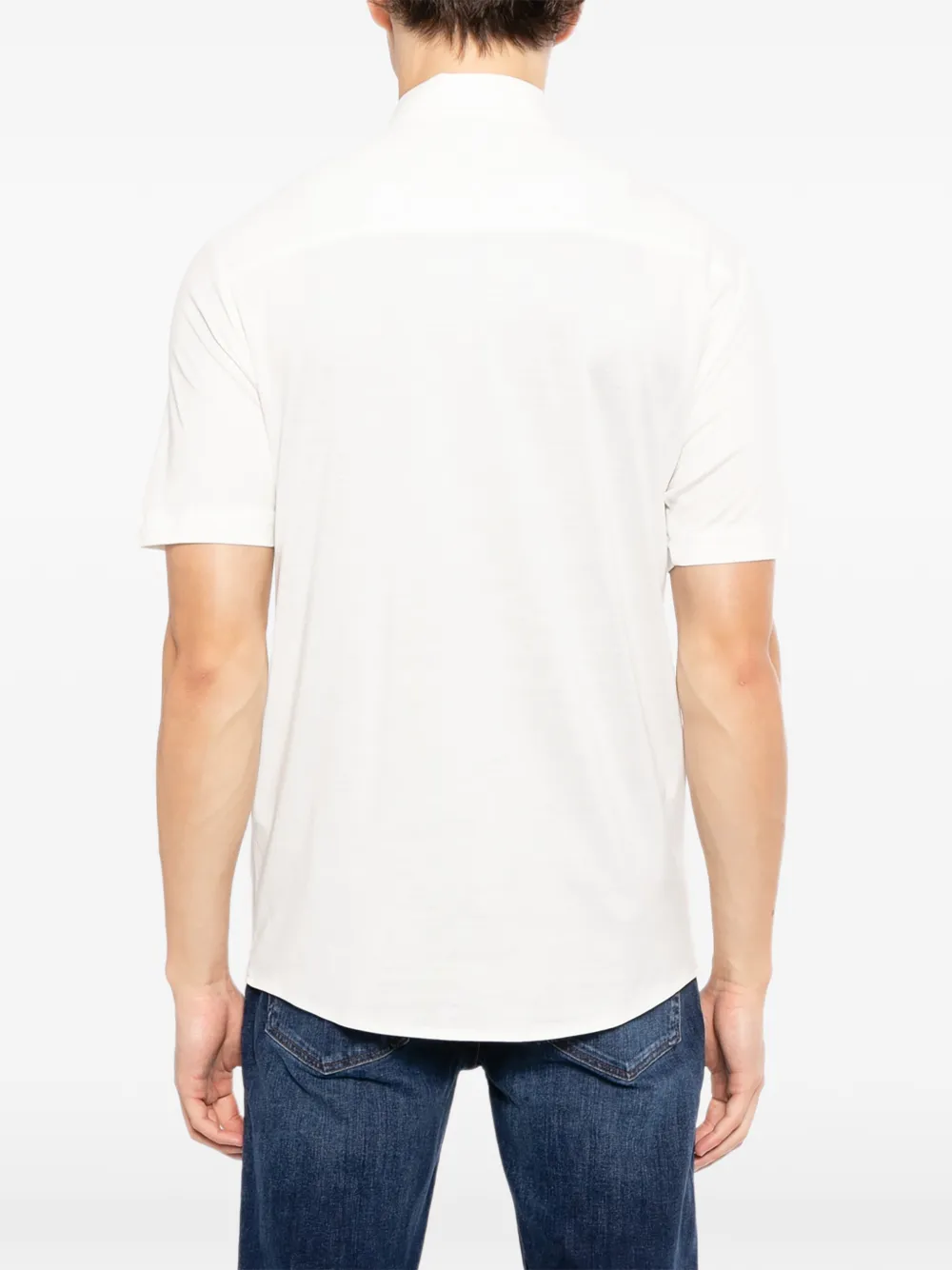 Emporio Armani Overhemd met geborduurd logo Blauw