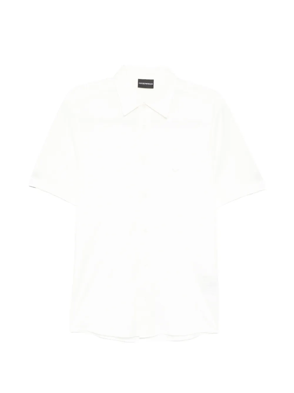 Emporio Armani logo-embroidered shirt - Blu
