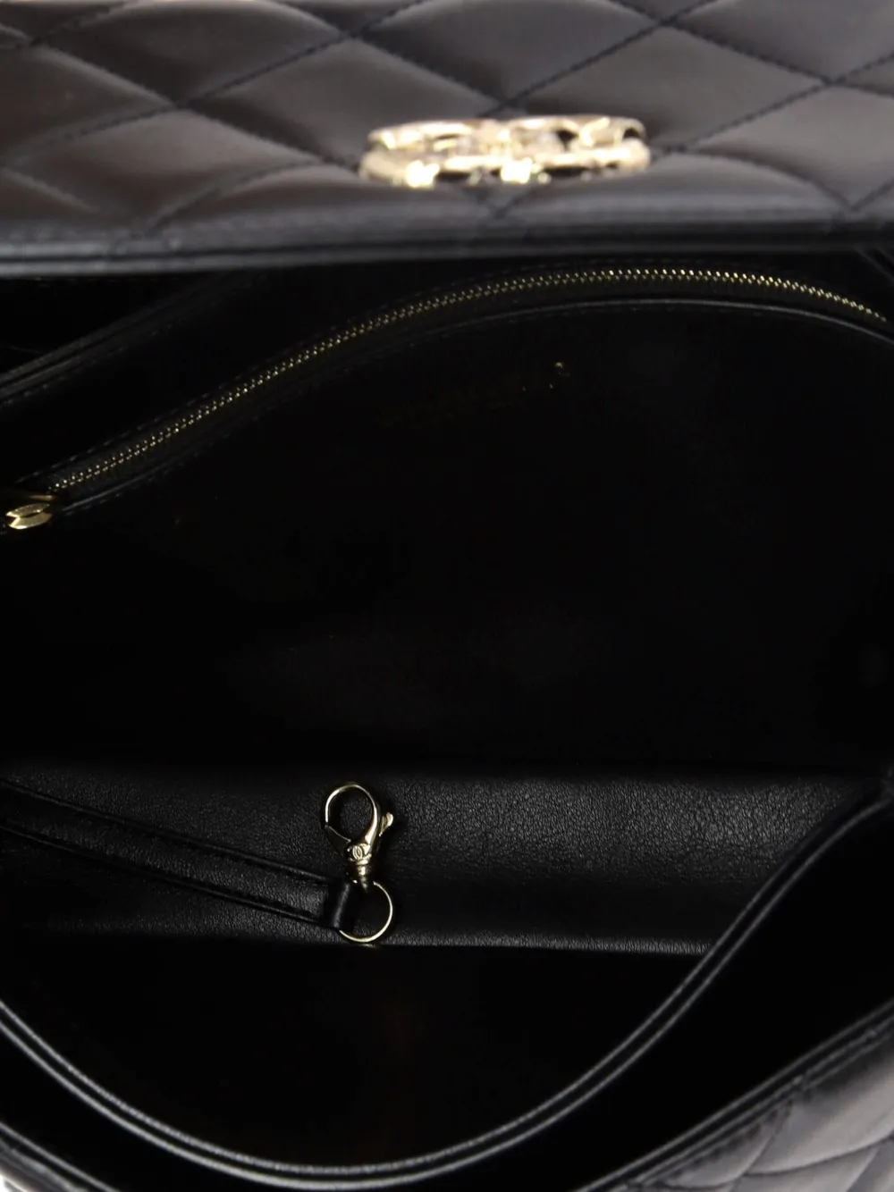 Trendy Cc Top Handle Bag Quilted Lambskin Medium Satchel
