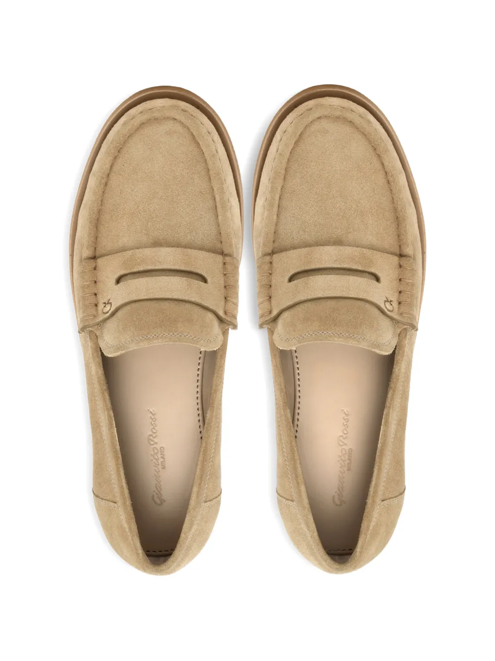 Gianvito Rossi Vernon suède loafers Beige