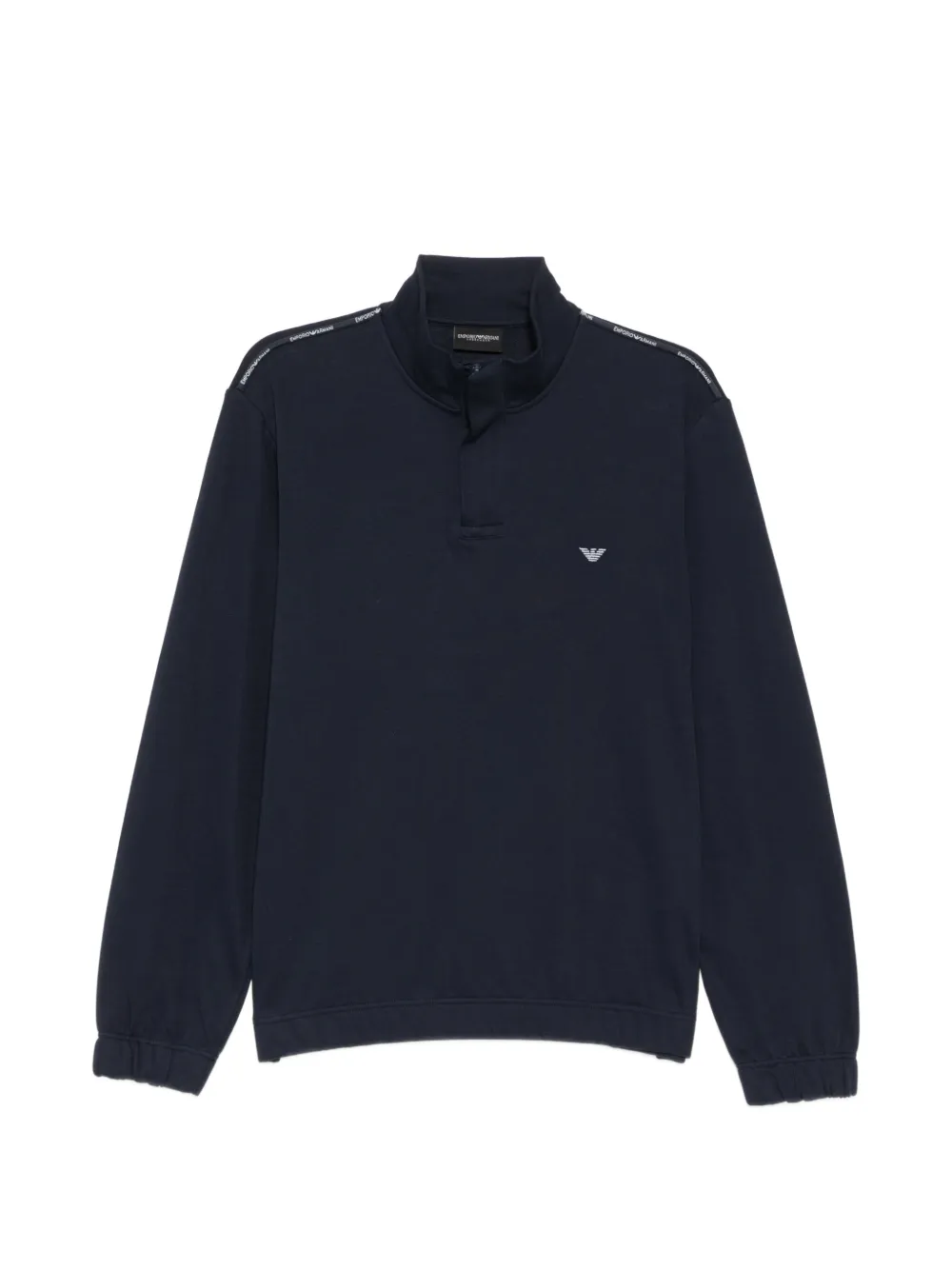 Emporio Armani logo-embroidered sweatshirt - Blu