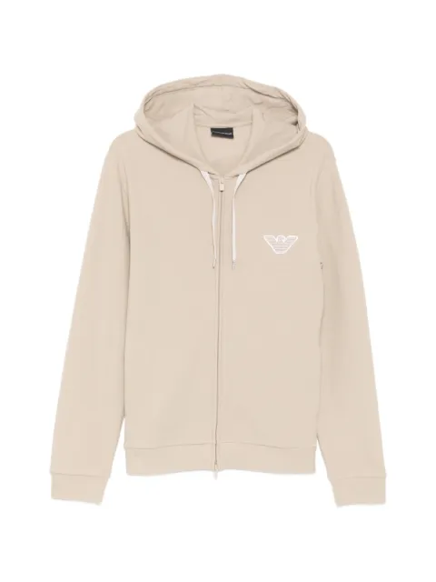 Emporio Armani logo-embroidered hoodie