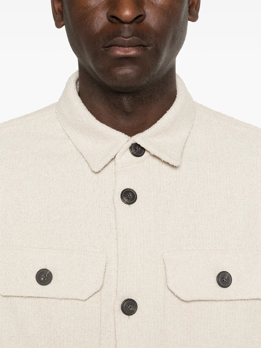 Profuomo Bouclé shirtjack Beige