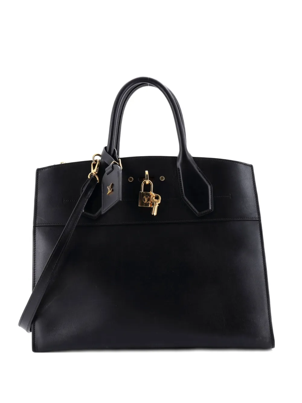 Louis Vuitton Pre-Owned City Steamer Handbag Leather GM satchel - Nero